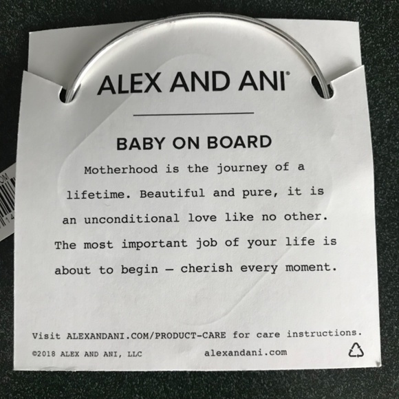 Alex and Ani Expandable Wire Bracelet Baby On Board NWT - Picture 7 of 13